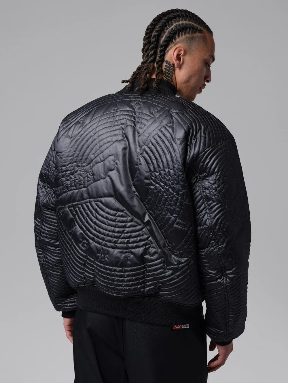 Nike Air Jordan Flight Black Quilted Bomber Jacket Men’s XL NWT